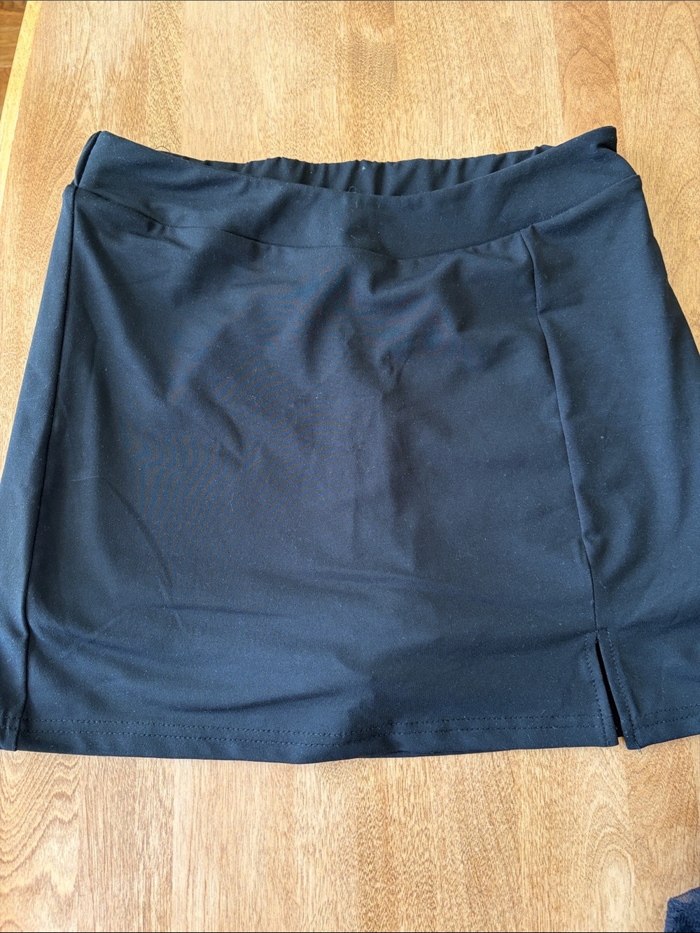 SHEIN Black Pencil Skort with Front Slit